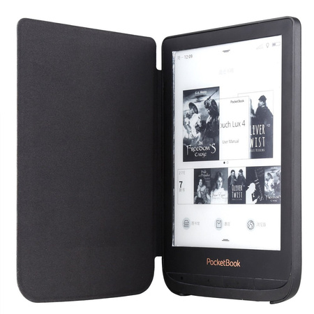 Puzdro Smart na Pocketbook Touch Lux 4 / Pocketbook Touch Lux 5 627 / Pocketbook Touch Lux 616 / 628 HD 3, čierne - ochranné