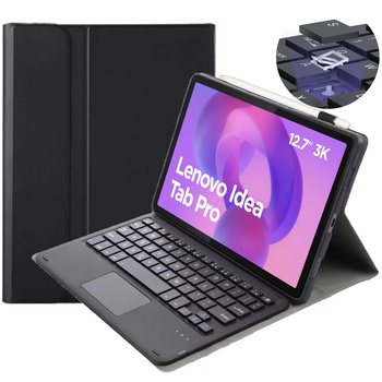 Etui do Lenovo Idea Tab Pro 12.7, czarne - ochronne z podstawką