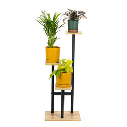 Kwietnik Peak stojący metalowy stojak na kwiaty rośliny regał 83,5cm, czarny