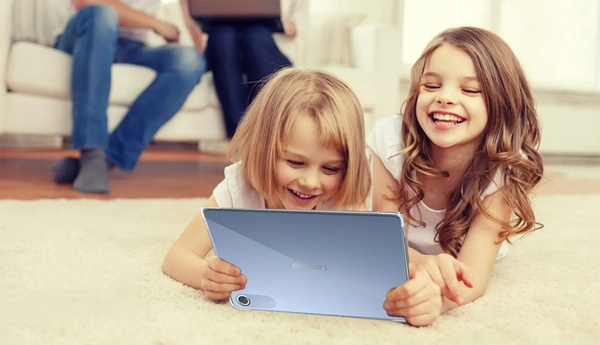 Puzdro Silikónové na Lenovo Tab 10.1 2025, priehľadné - ochranné so stojanom, prístup k portom a tlačidlám