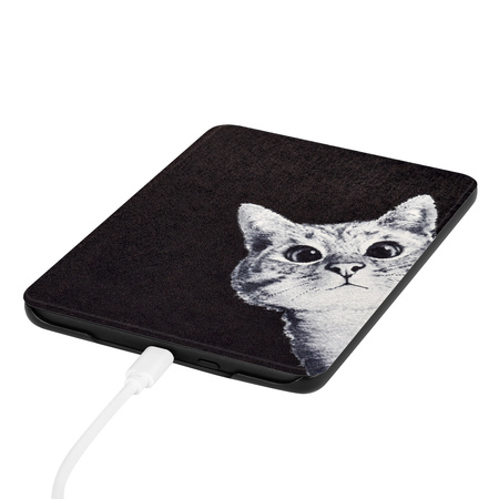Etui Graphic Kindle Paperwhite 6/ Colorsoft/ Signature Edition - White Cat