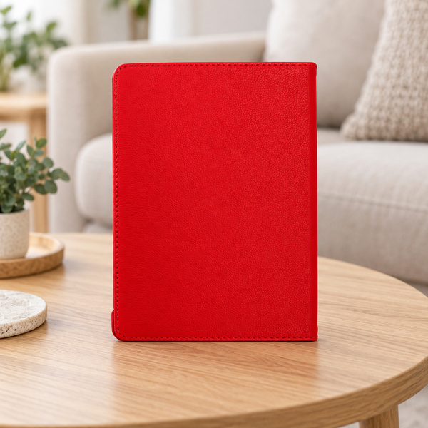 Etui obrotowe do Huawei MediaPad T5 10 10.1 z klapką i podstawką - czerwone
