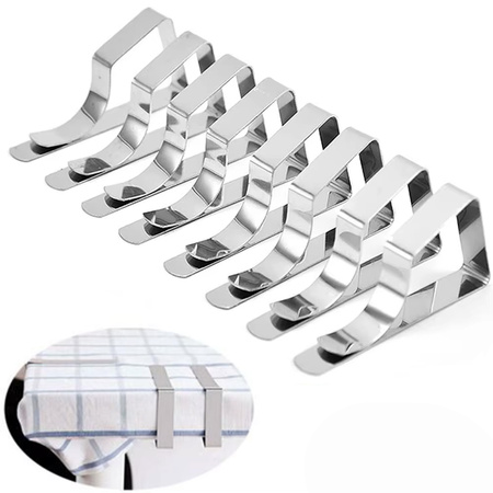 Strado Steel Tablecloth Clips ST8 - Silver