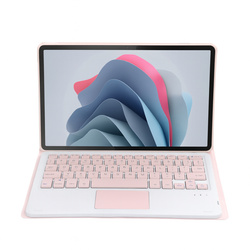 Puzdro s klávesnicou touch na Lenovo Tab 10.1 2025, ružové - ochranné so stojanom
