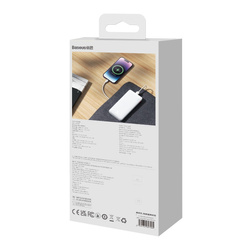 powerbank Baseus Airpow 20W 10000mAh z káblom Baseus Simple Series USB-A USB-C 30 cm, biely