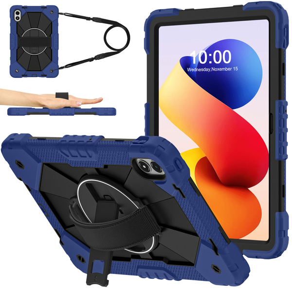 Etui pancerne z uchwytem do Redmi Pad Pro 2 12.1 2025/ Pad Pro 2024/ Poco Pad M1, granatowe