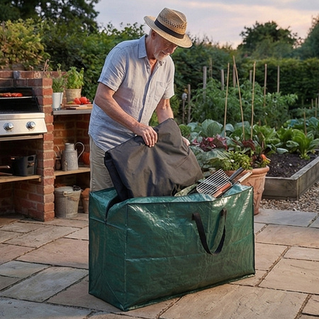 Pokrowiec ochronny na poduszki ogrodowe torba woodoodporna uchwyty plandeka