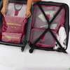 Travel clothes storage set laundry nets 6pcs. (Red)