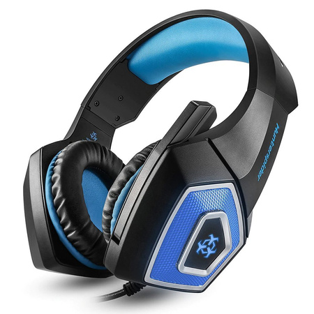 LED gaming headphones with microphone HunterSpider V01 (Red)