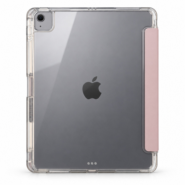 Etui Hard Crystal do Apple iPad Air 13 M4 M3 M2 2026/ 25/ 24 gen 8/ 7 z klapką - różowe