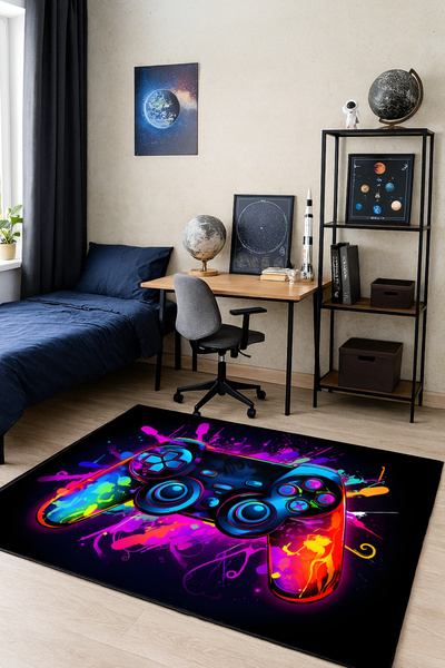 Dywan gamingowy 3D ColorPad - nowoczesny wzór 3D do pokoju gracza