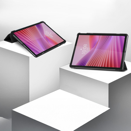 Puzdro Smart na Lenovo Tab 10.1 2025 s klapkou / Lenovo Tab, čierne - ochranné so stojanom