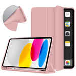 Puzdro Smart na iPad 10.9 2022 Gen. 10, ružové - ochranné so stojanom, prístup k portom a tlačidlám