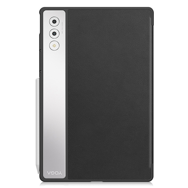 Puzdro Smart na Lenovo Yoga Tab Plus 12.7 2025 s klapkou / Lenovo Idea Tab, čierne - ochranné so stojanom