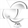 Zrkadielko kozmetické na líčenie zväčšovacie x10 podsvietené LED, biely