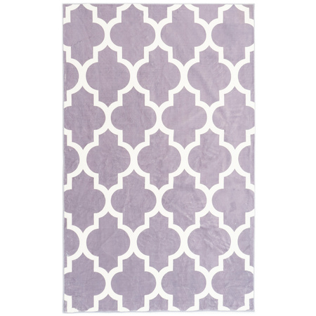 NOVO Strado modern carpet for living room delicate grey velvet pattern Morocco Grey 140x200 cm