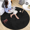 Rabbit Strado 80x80 Black round rug (Black)