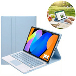 Puzdro s klávesnicou touch na Lenovo Tab 10.1 2025, modré - ochranné so stojanom