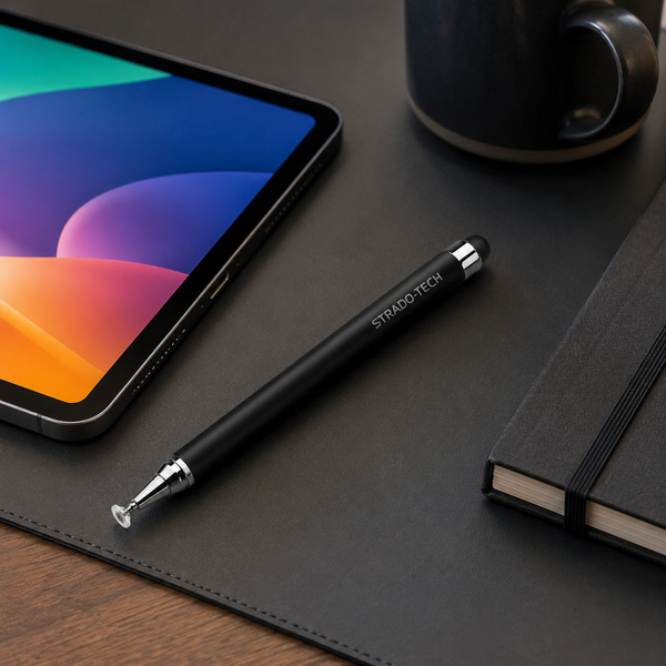 Precyzyjny rysik stylus pen do tabletu telefonu, dwustronny, czarny