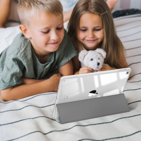 Puzdro grafické na Apple iPad 10.9 2022 Gen 10 / 11 2025 A16 Gen 11 s klapkou, čierne - ochranné so stojanom