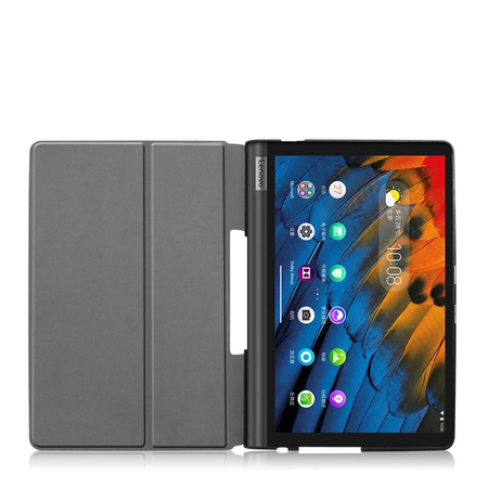 Puzdro Smart na Lenovo Yoga Tab YT s klapkou / Smart Tab, čierne - ochranné so stojanom