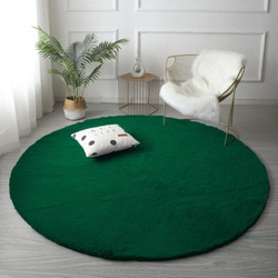 Rabbit Strado 120x120 BottleGreen round rug (Green)