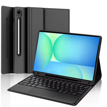 Puzdro s klávesnicou Bluetooth na Samsung Galaxy Tab S10 FE+ / FE Plus 13.1, čierne - ochranné