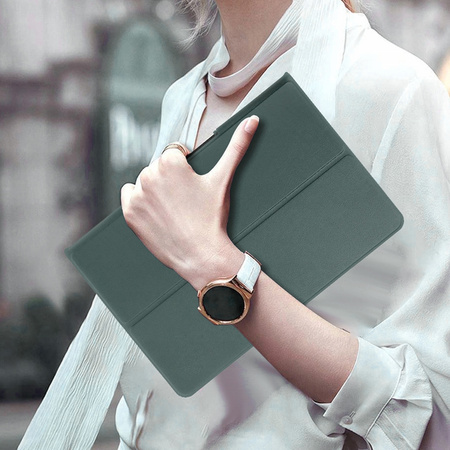 Puzdro Smart Case na Lenovo Tab Plus, tmavozelené - ochranné so stojanom