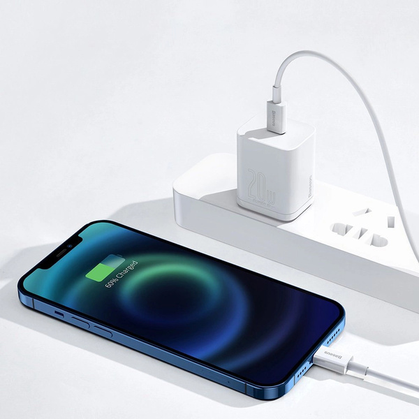 Kábel Baseus Superior Series USB-C / Lightning PD 20W 1 m, biely