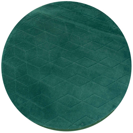 STRADO round Rabbit 3D plush soft like rabbit anti-slip carpet 140 BottleGreen