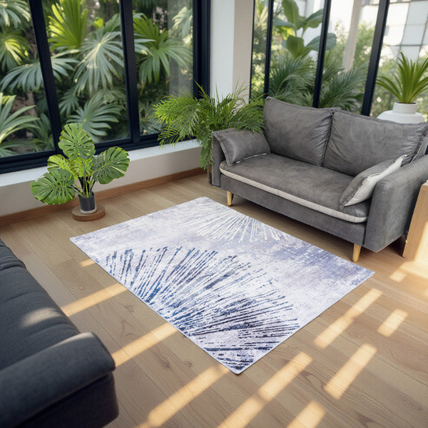 Koberec Novo 120x170 cm, Sivý lesk - mäkký do obývačky a spálne