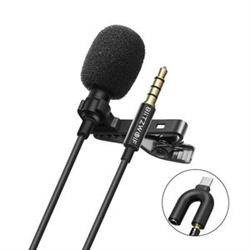 Mikrofon krawatowy Blitzwolf BW-CM1 z klipsem, AUX, USB-C, 1,5m