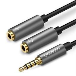 Rozdzielacz audio AUX UGREEN kabel mini jack 3,5 mm (męski) do słuchawki + mikrofon (żeńskie), 20cm