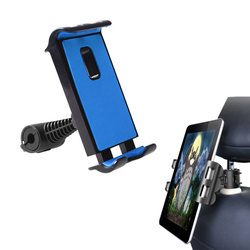 Uchwyt samochodowy na fotel zagłówek do tabletów i telefonów (Niebieski)